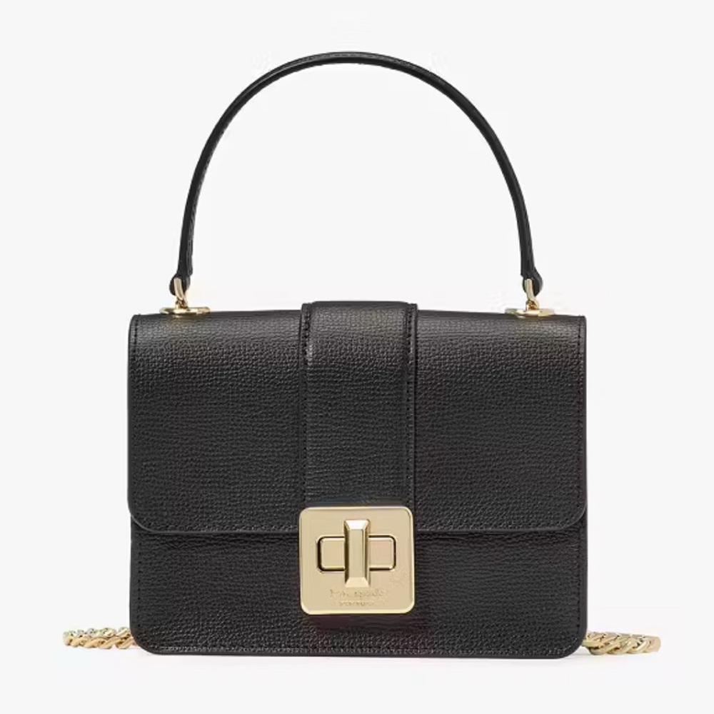 Kate Spade Black Crossbody Bag with Gold Chain